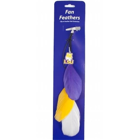 Little Earth LSU Tigers Team Color Feather Hair Clip 8669915384
